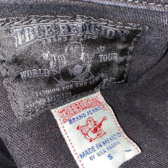 True Religion crop black denim jacket size small - Picture 6 of 8